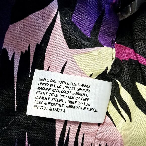 Future Collective Halter Top Wrap Neck Botanical Print Women's S Purple Black - Picture 6 of 6